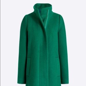 Deep Emerald City Wool-Blend Coat